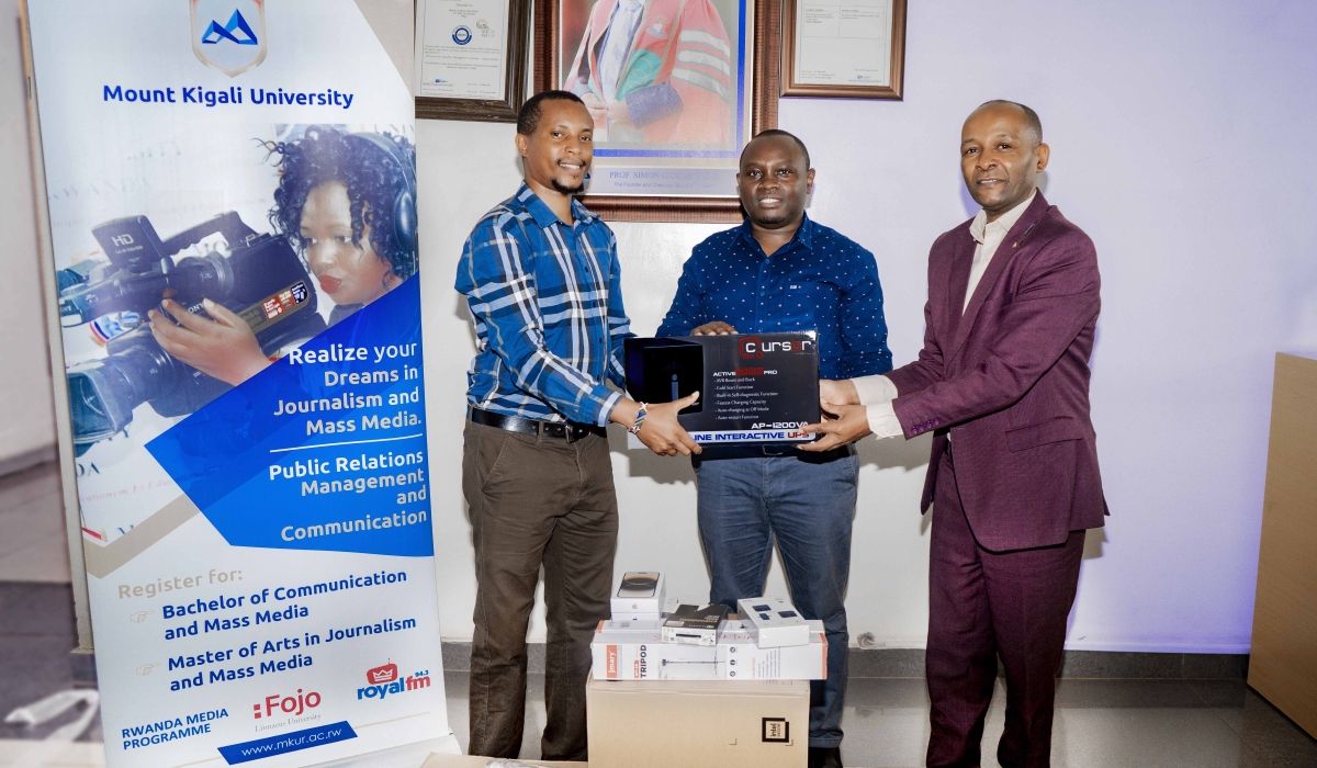 Rwanda Media Programme donates journalism training equipment to Mount Kigali University