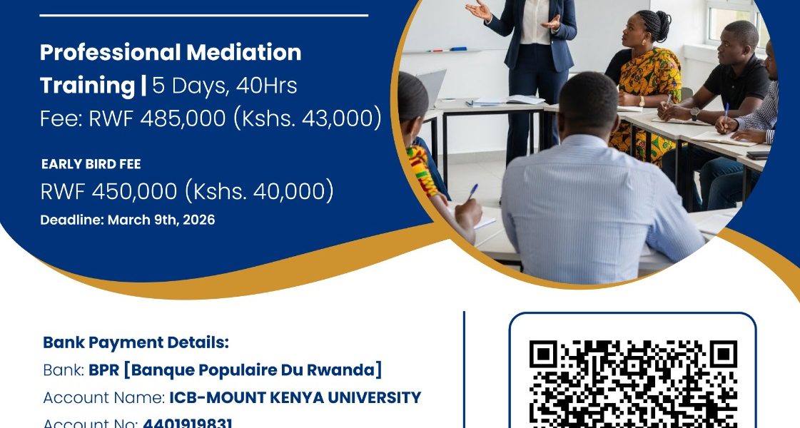 Mount Kigali University launches professional mediation certification program