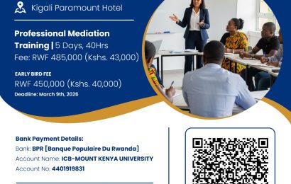 Mount Kigali University launches professional mediation certification program